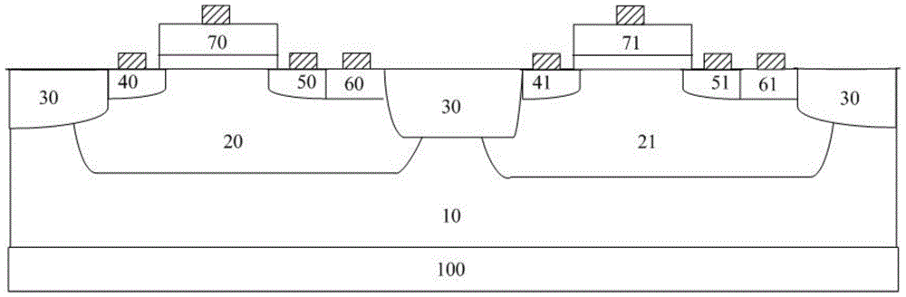 PMOS device leakage measurement method