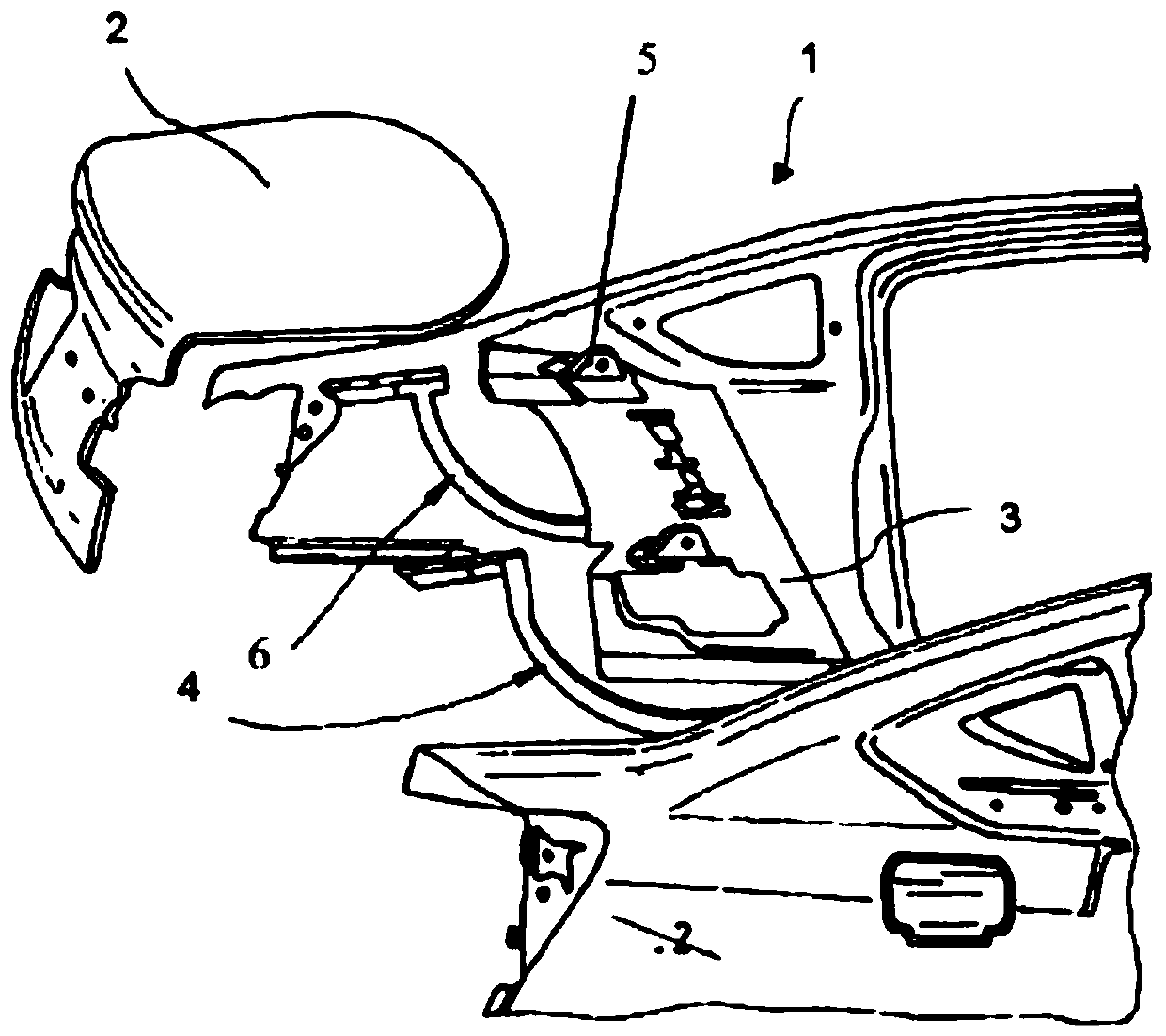 An opening and holding device for a trunk lid of a vehicle