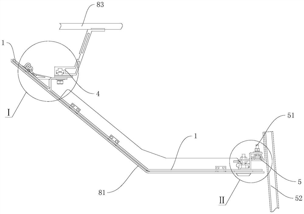 Side top plate seam blocking structure and mounting method