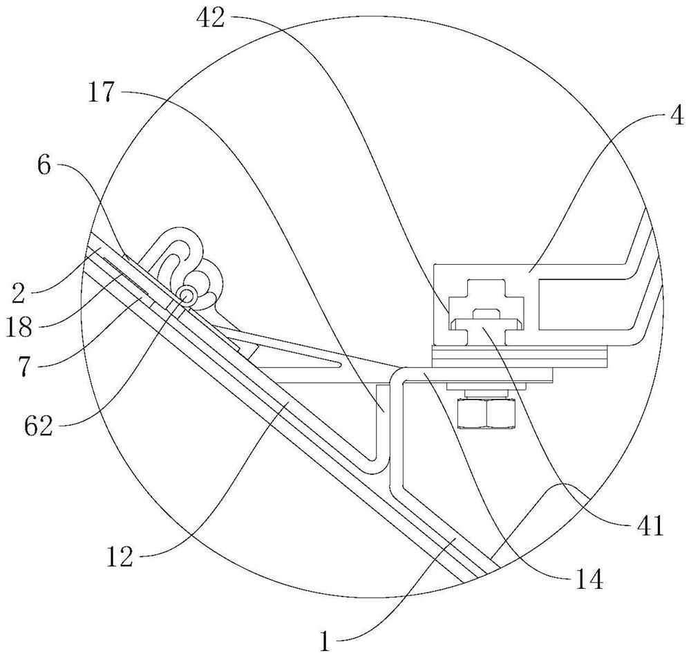 Side top plate seam blocking structure and mounting method