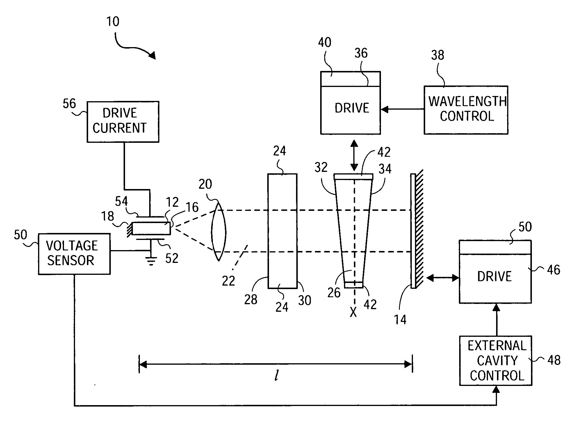 External cavity laser method and apparatus with orthogonal tuning of laser wavelength and cavity optical path length