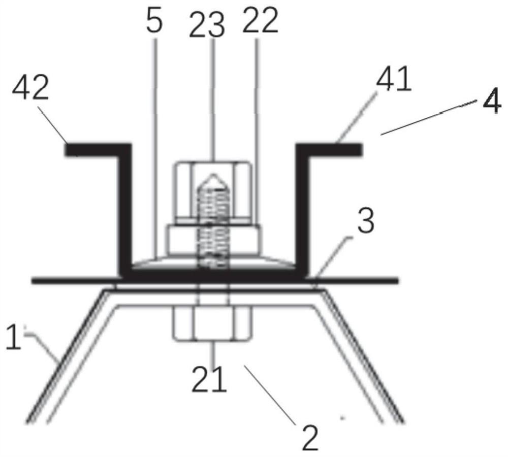 Color steel tile roof photovoltaic module installation method and structure