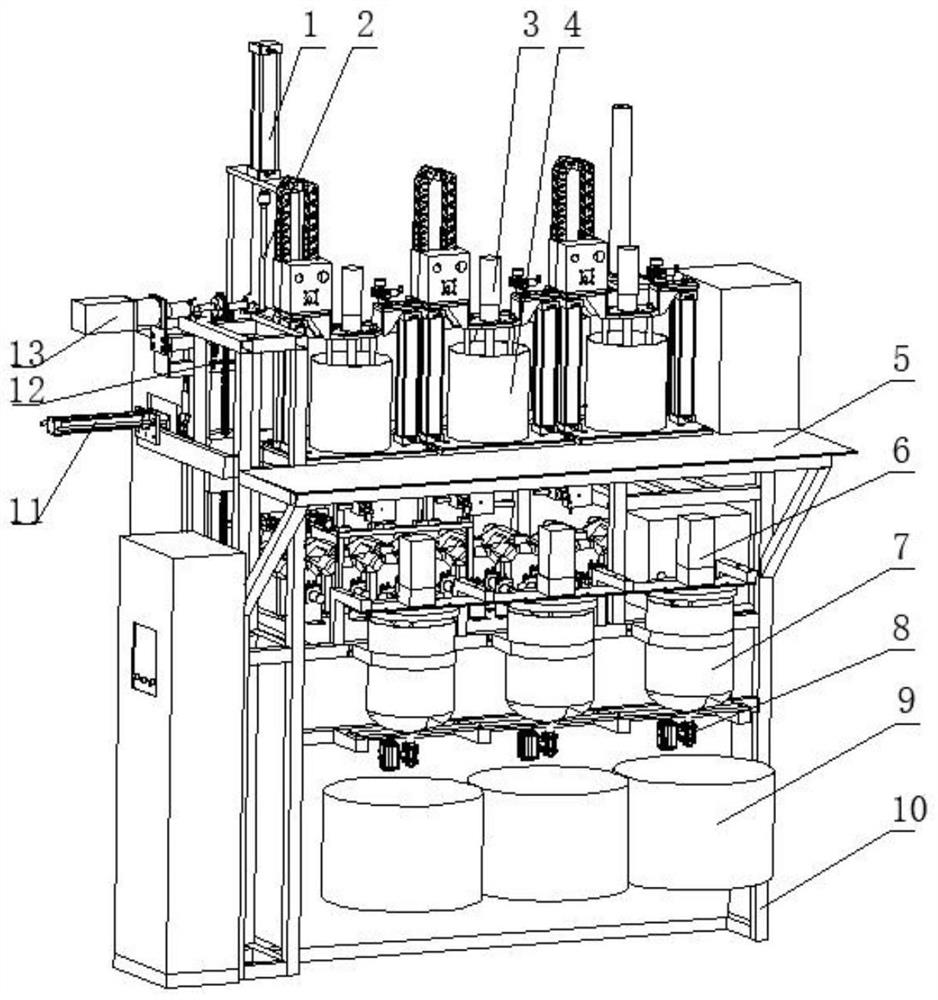 Automatic polyurethane color-matching stirring processing system and method