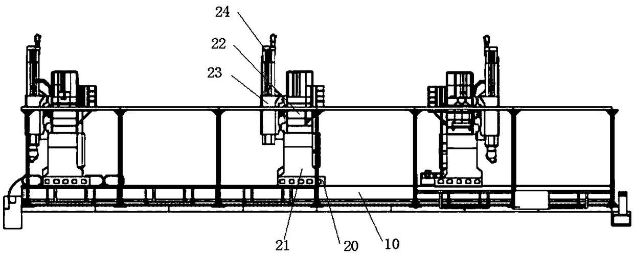 Y-axis mounting structure of three-gantry five-axis linkage numerically-controlled milling machine