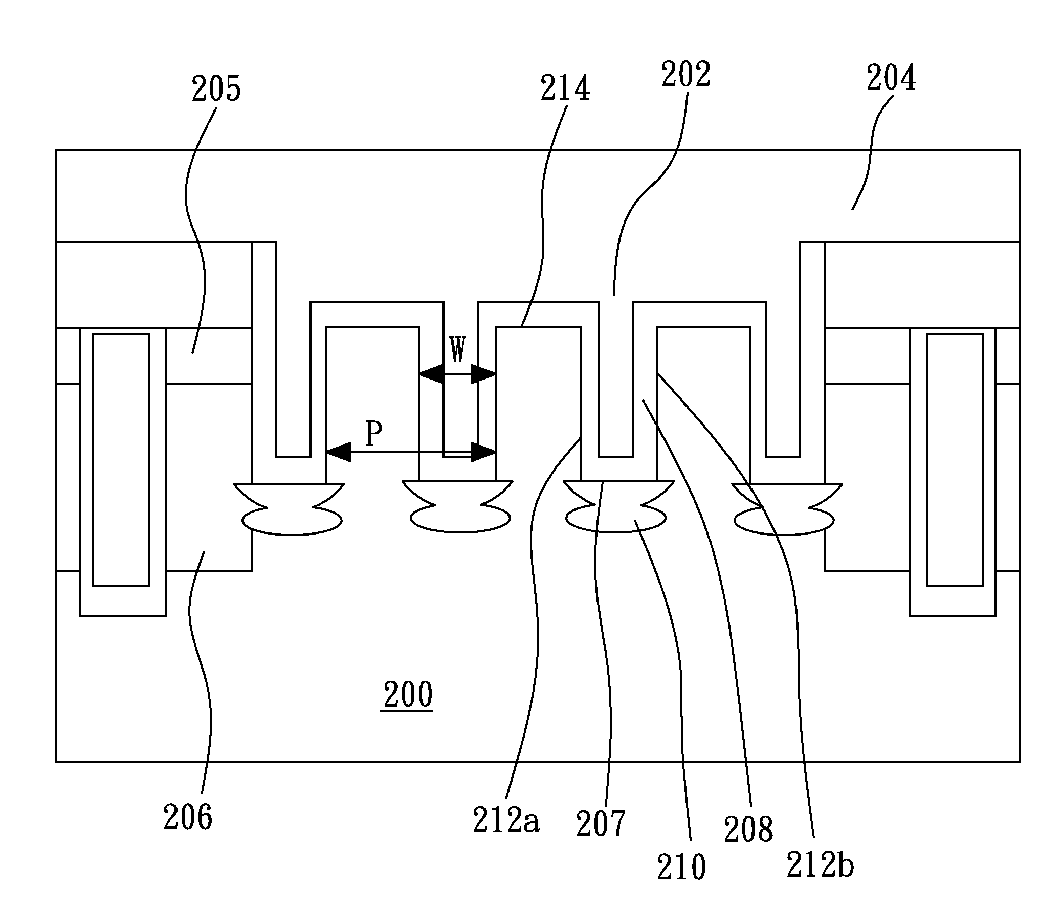 Trench junction barrier schottky structure with enhanced contact area integrated with a mosfet