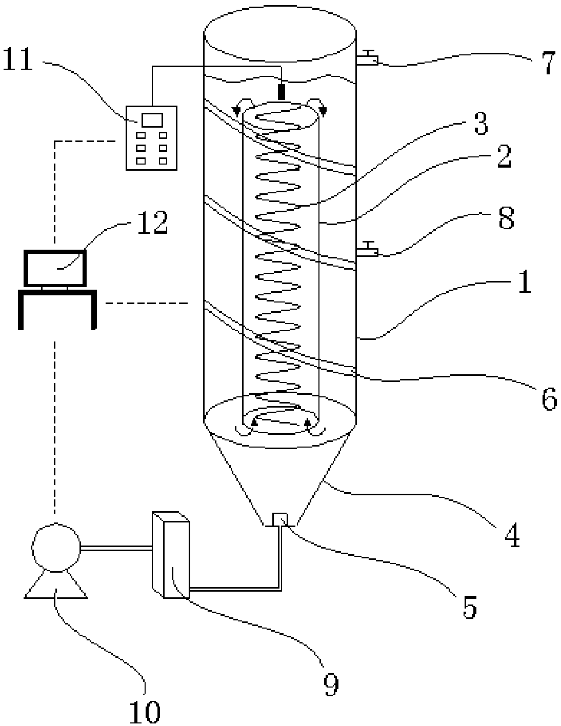 Method for treating black and odorous water body by using airlift circulation algae bio-membrane reactor