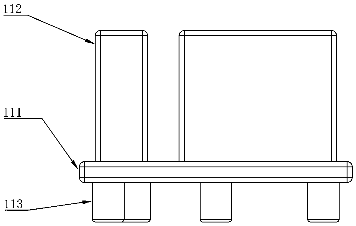 A packing box connector, base and packing box