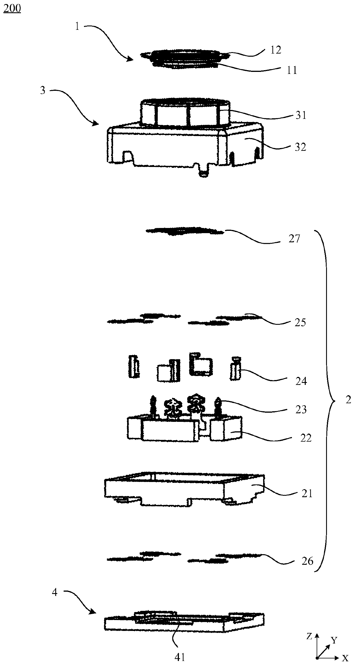 Motor assembly for driving liquid lens, camera module and electronic equipment