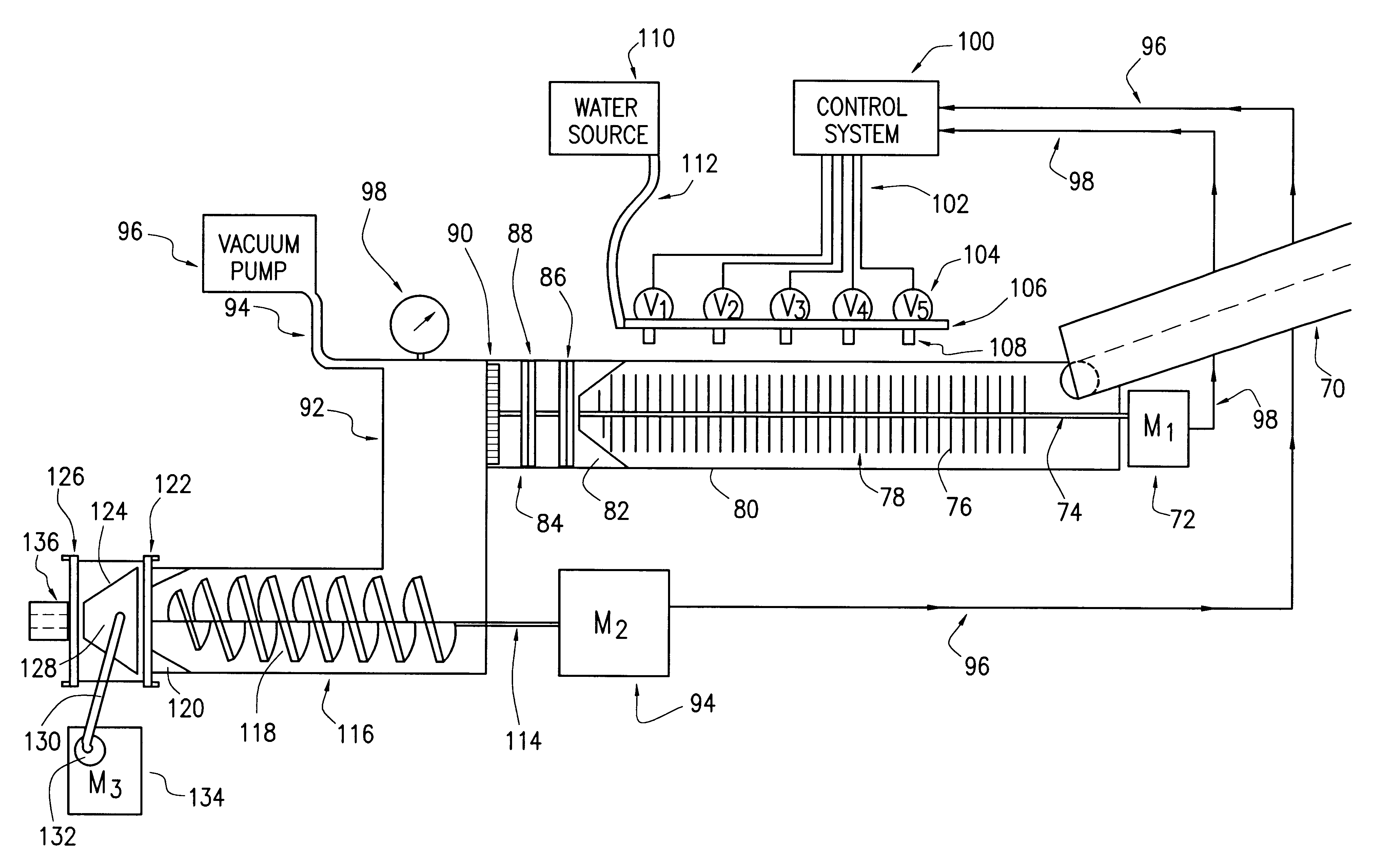 Vacuum extrusion system for production of cement-based articles