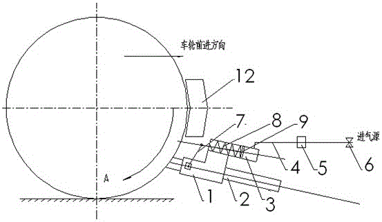 Method and device for increasing adhesion force between wheel and rail of rail vehicle