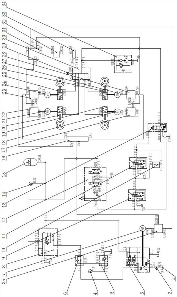 A Two-way Driving Electric Forklift Negative Motor Hydraulic Combined Braking Control System