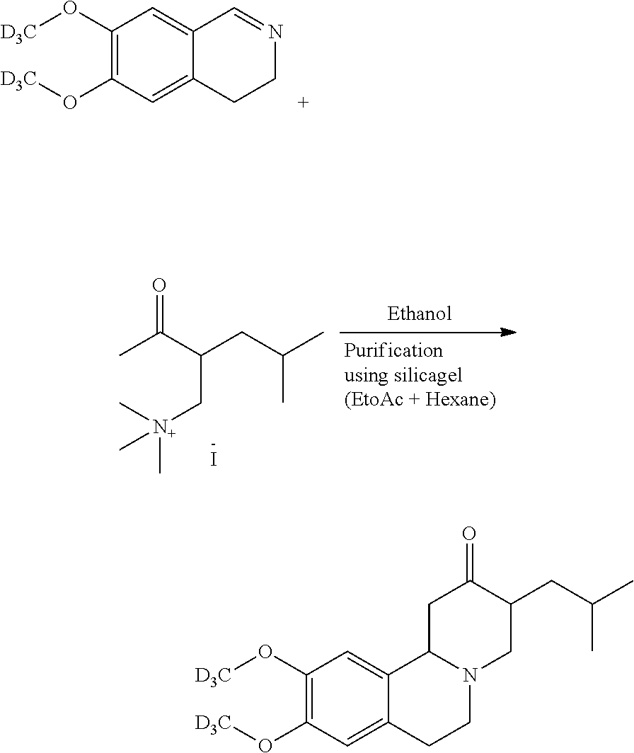 Process for preparation of ((3r,11br)-1,3,4,6,7,11b-hexahydro-9,10-di(methoxy-d3)-3-(2-methylpropyl)-2h-benzo[a]quinolizin-2-one