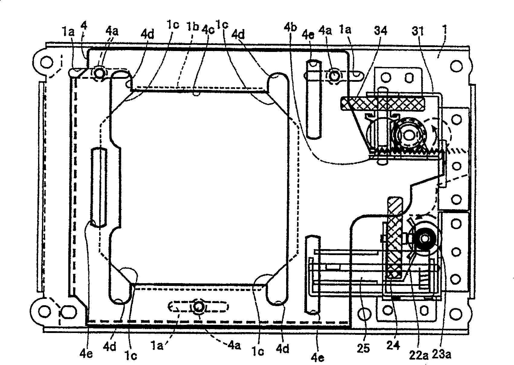 Lens shift mechanism and projection type video display