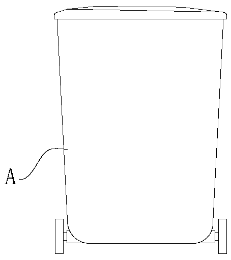 Garbage can placing device