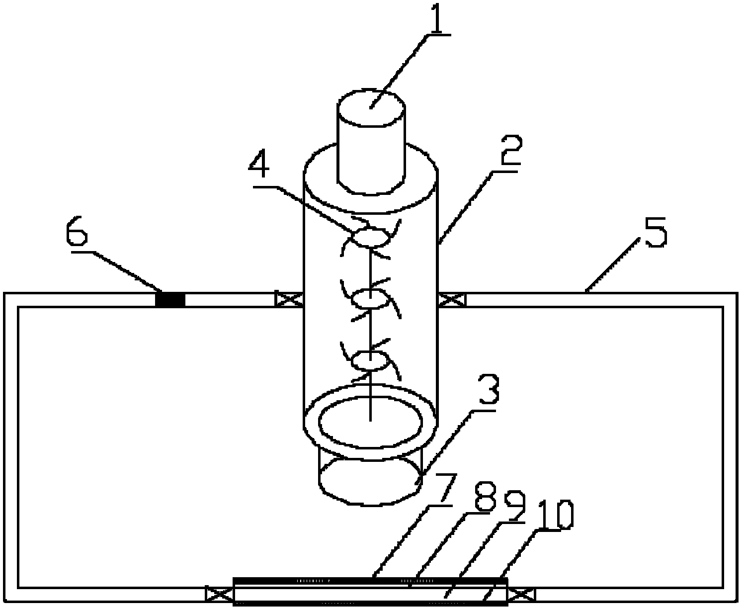 Device and method for quickly dispersing sand grains