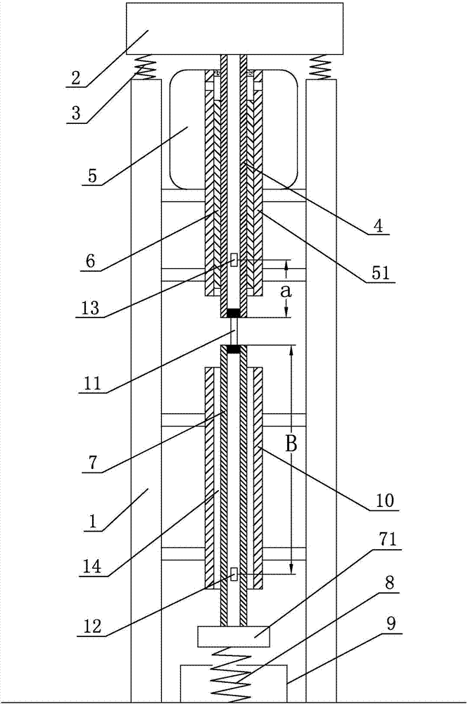 Method for testing large deformation impact tension of material