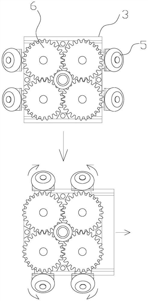 Cam type conversion guide rail sliding block