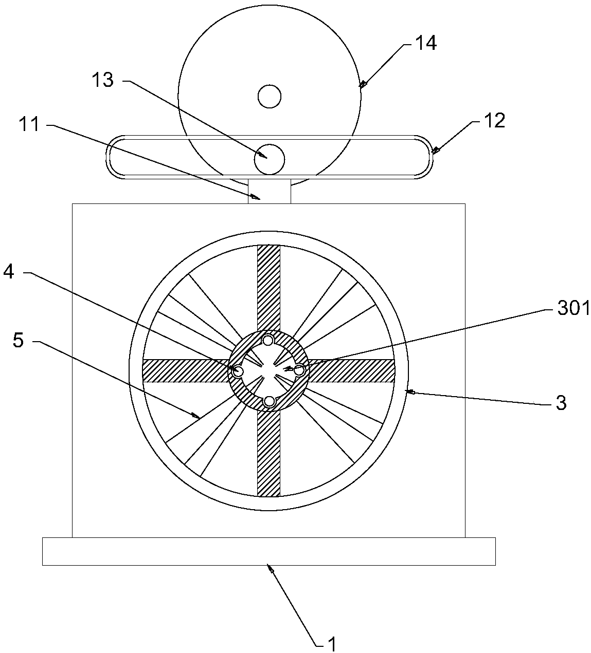 High-efficiency cable winding device for power cable