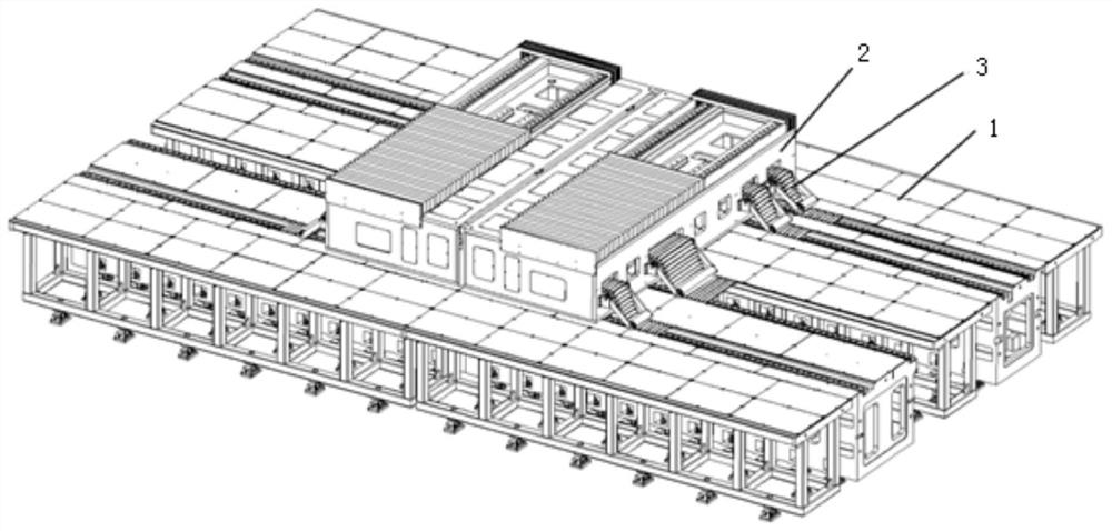 Heavy track equipment for ground protection of automatic drilling machine tool