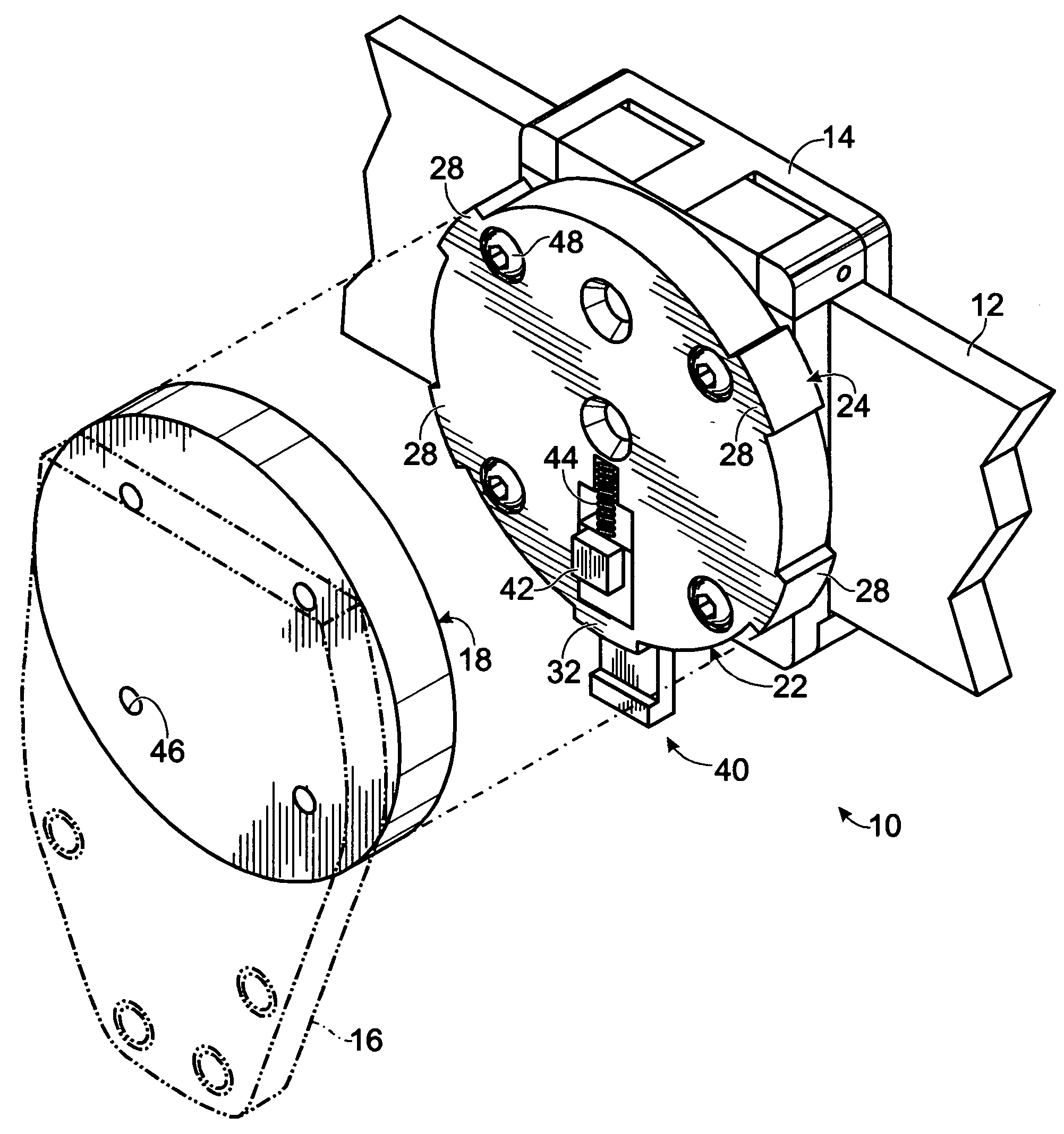 Rotatable utility belt mount