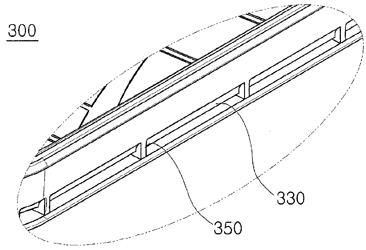 Case having a shock absorbing structure for electronic devices