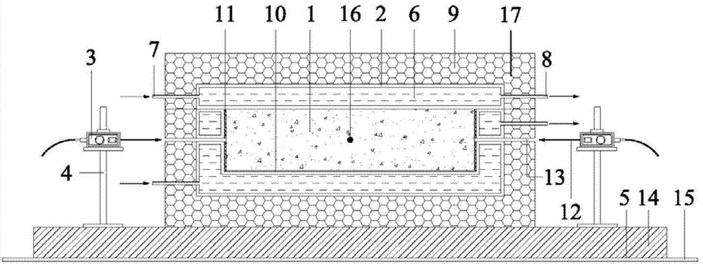 Measuring system for self-constriction of early-age concrete