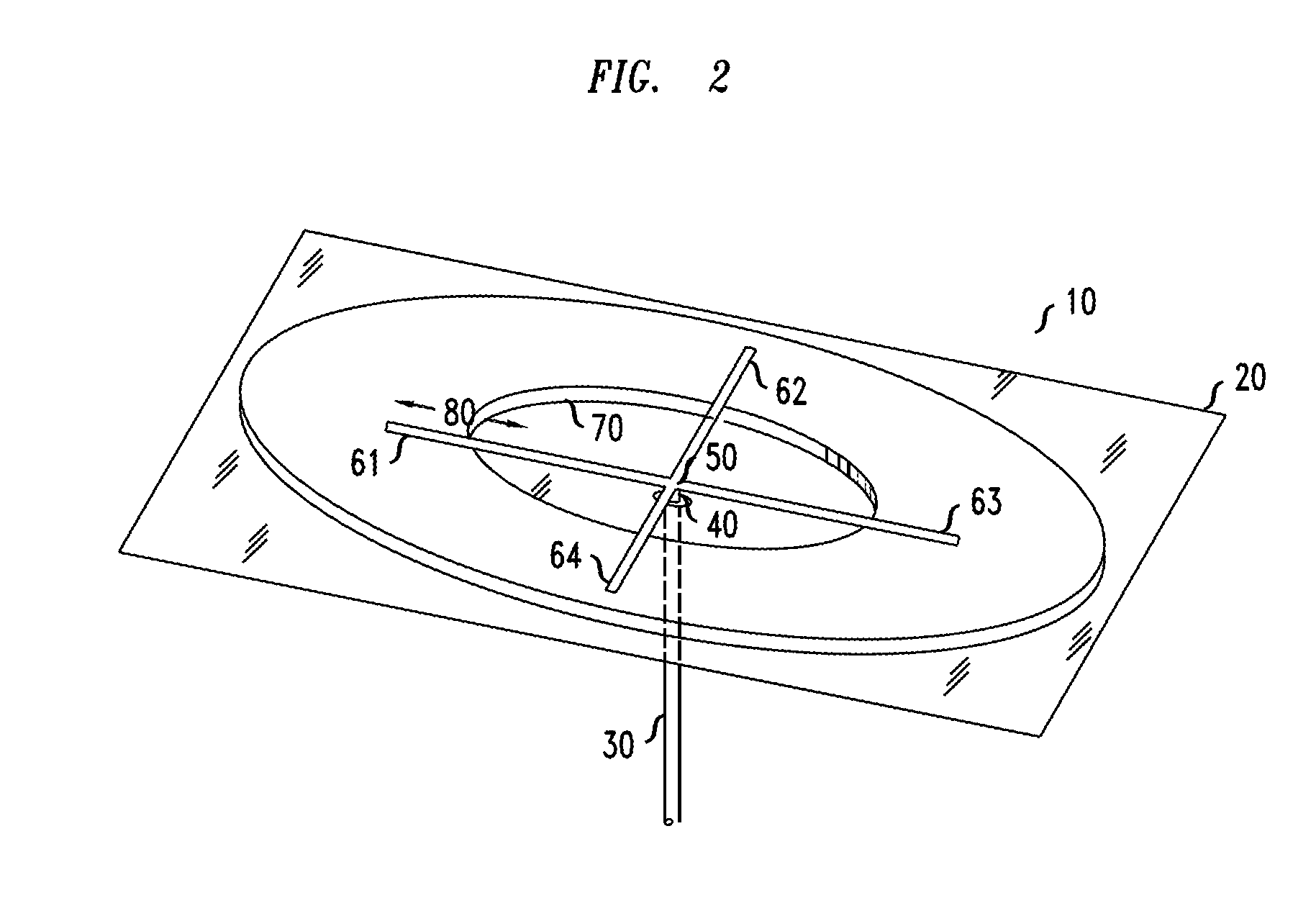 Low-aspect antenna having a vertical electric dipole field pattern
