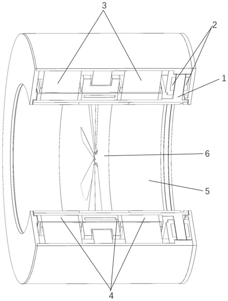 Magnetic suspension ring rotor structure for aviation shaftless rim electric propulsion