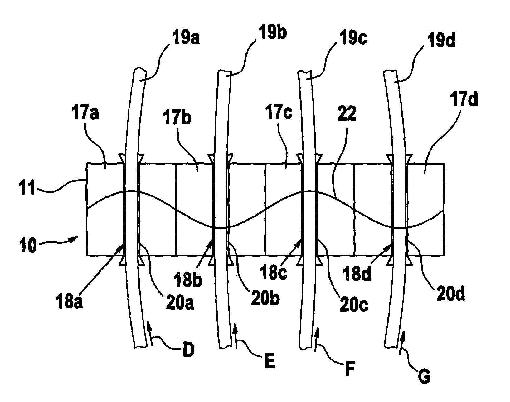 Microwave sensor for measuring a dielectric property of a product