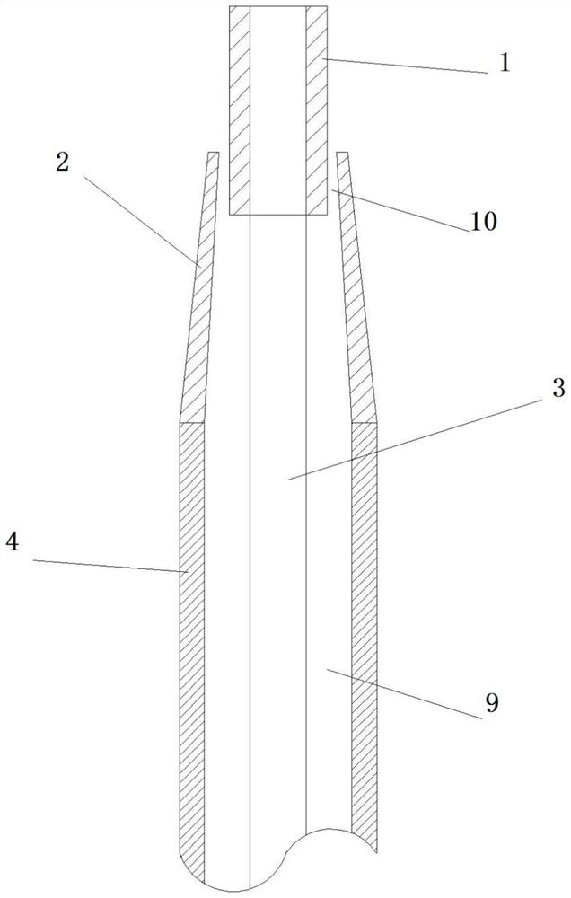 Filament lamp sealing and removing device and method