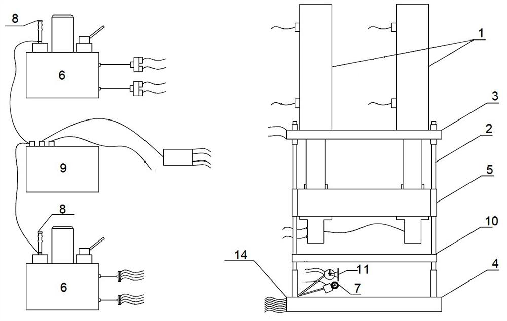 Informationized full-automatic low-clearance pile pressing equipment