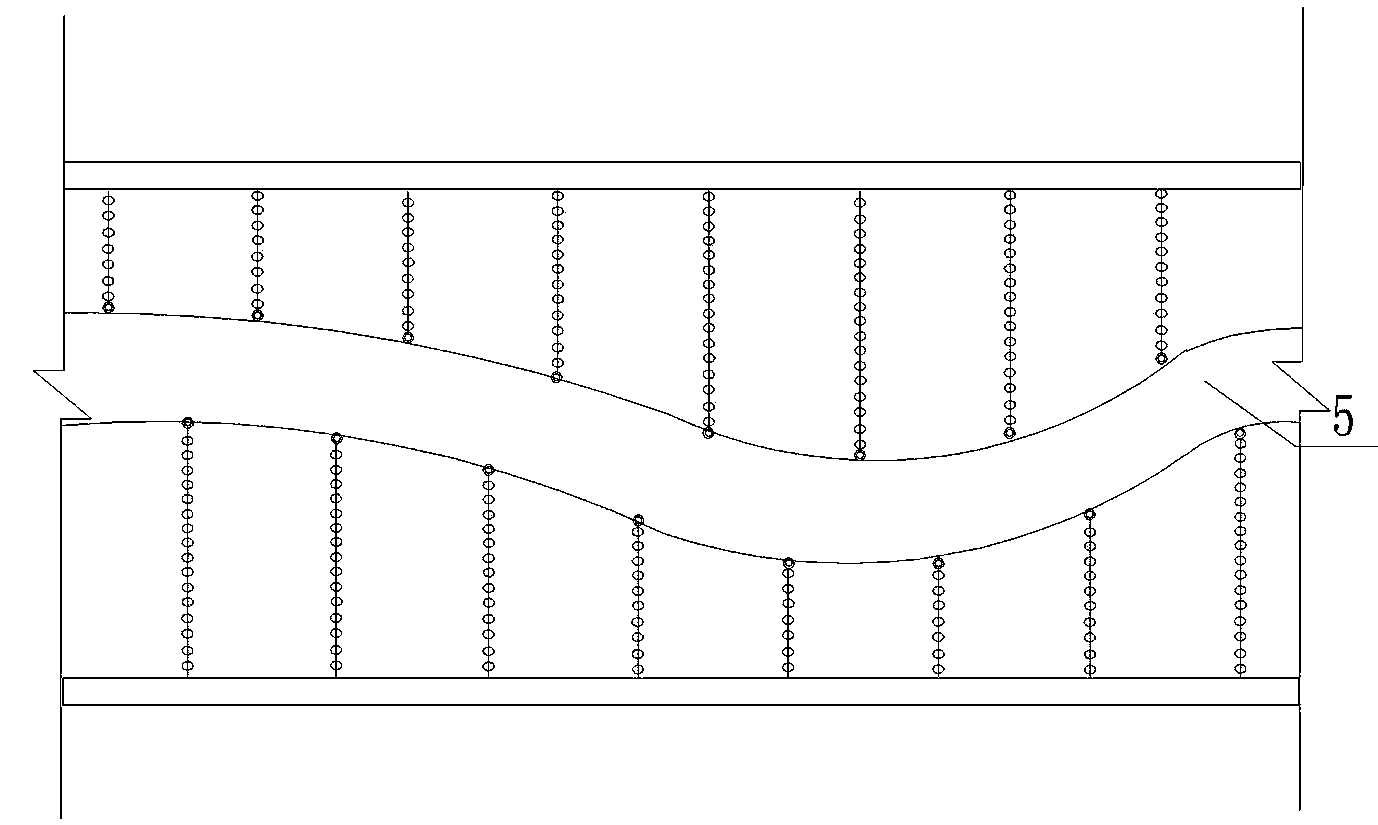 Ecological restoration method of slow flow reuse water riverway