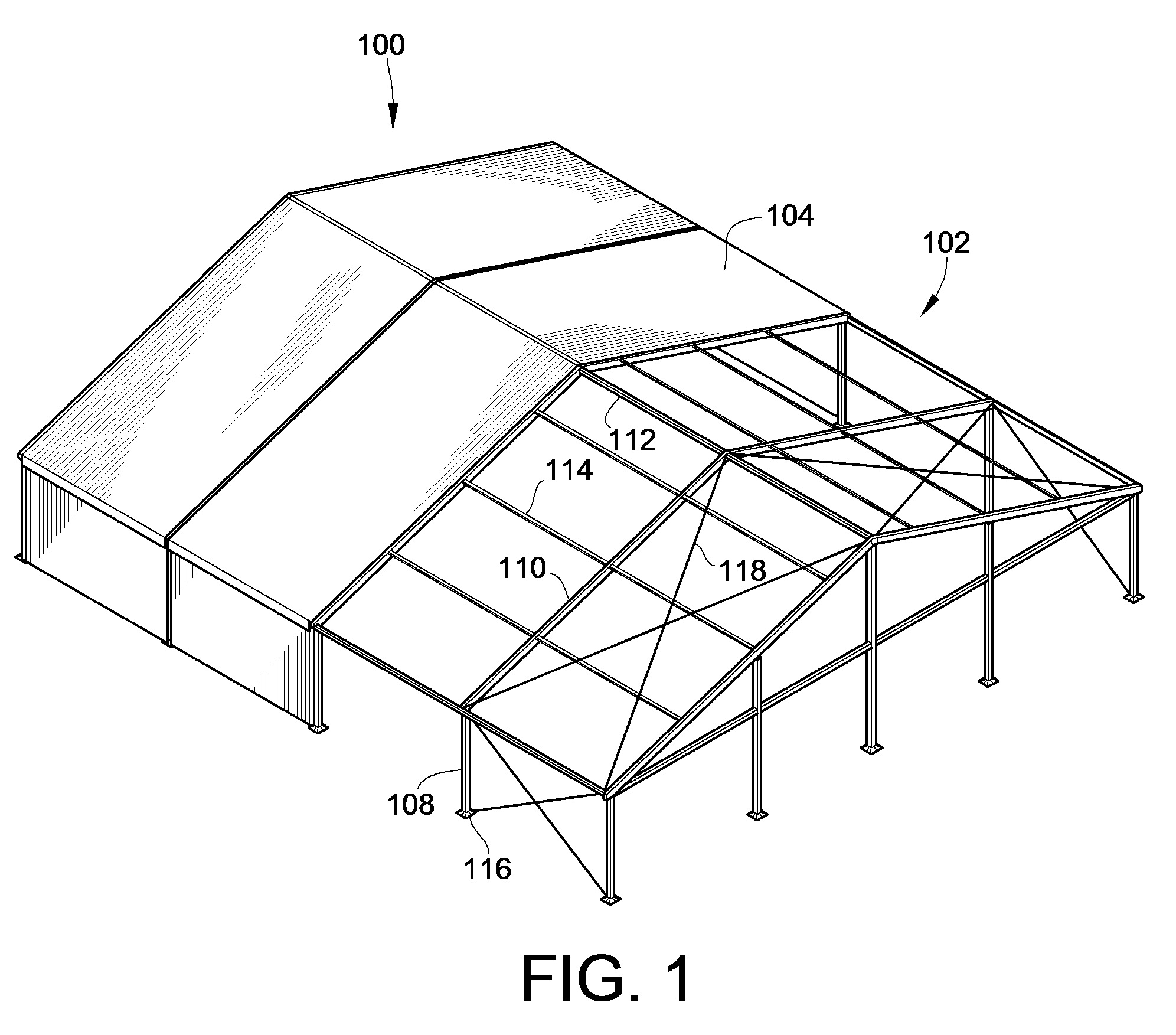 Wire tray and tent frame incorporating same