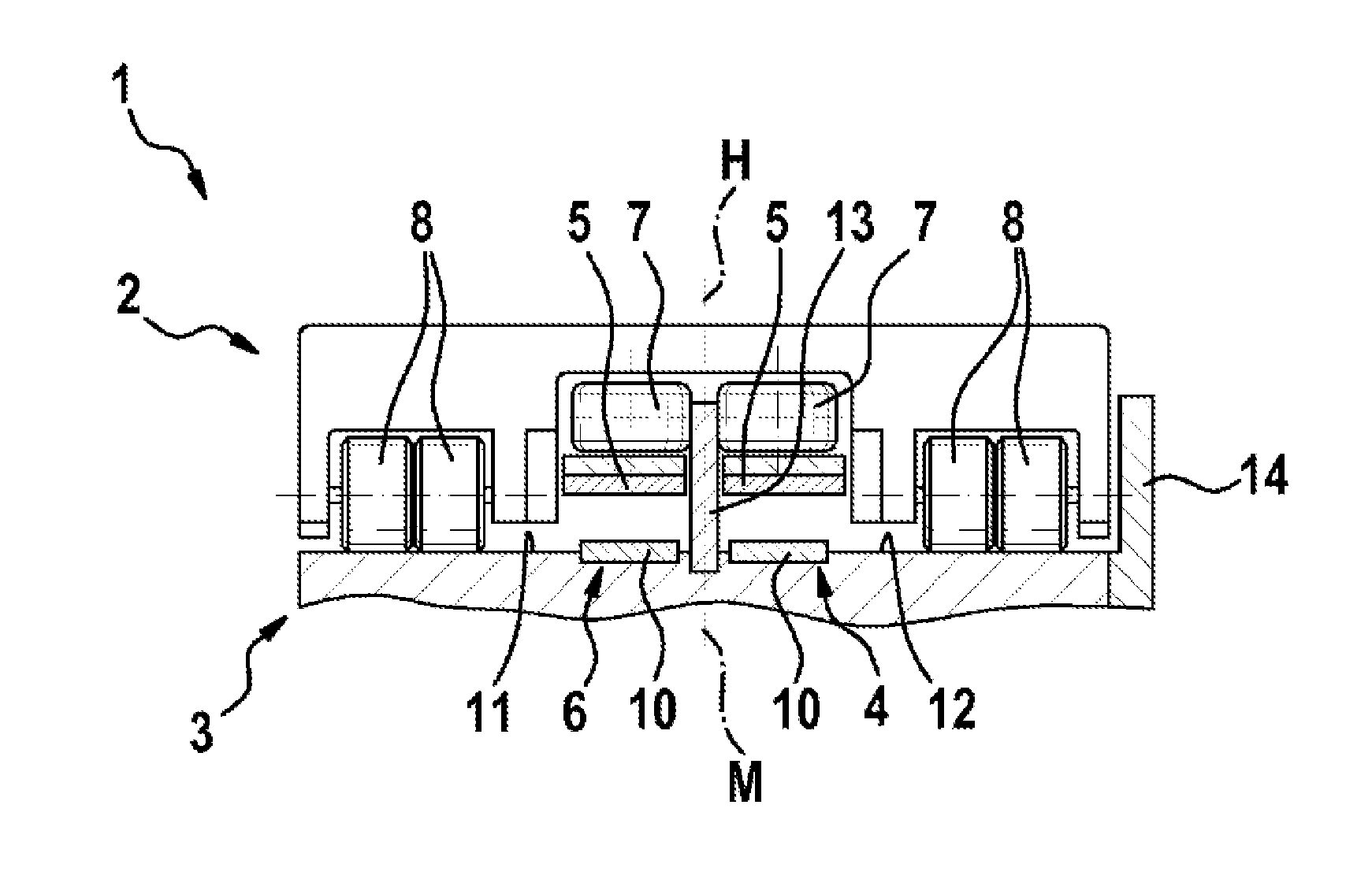Transport device with controllable conveying element