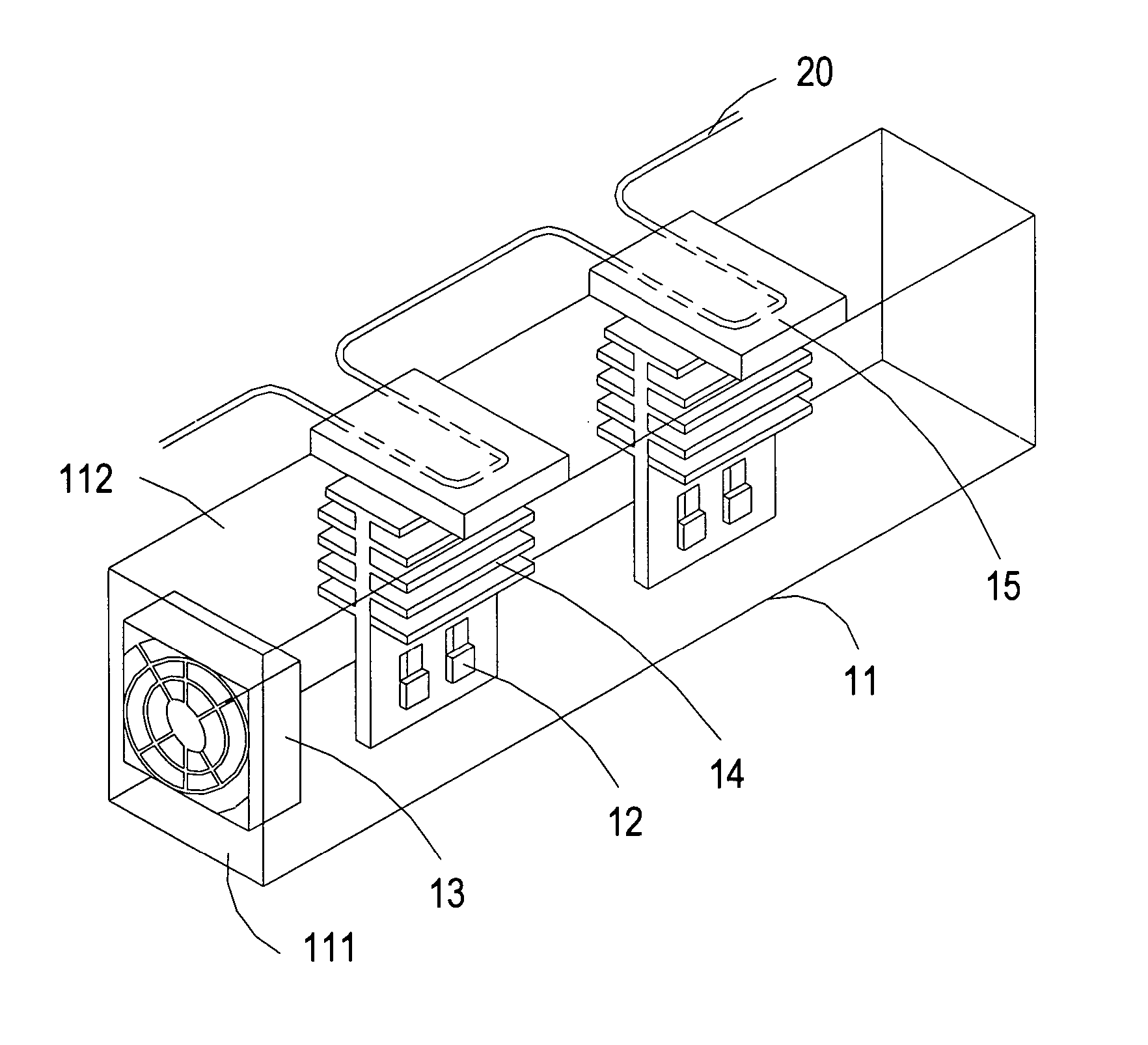 Heat-dissipating module of electronic device