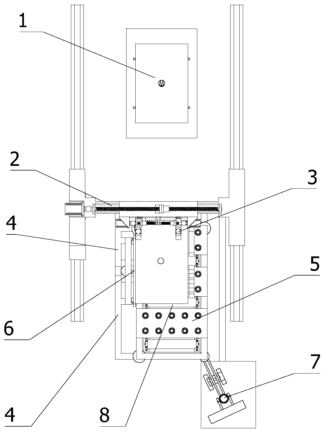 Automatic feeding platform for automatic assembling equipment for leaf springs