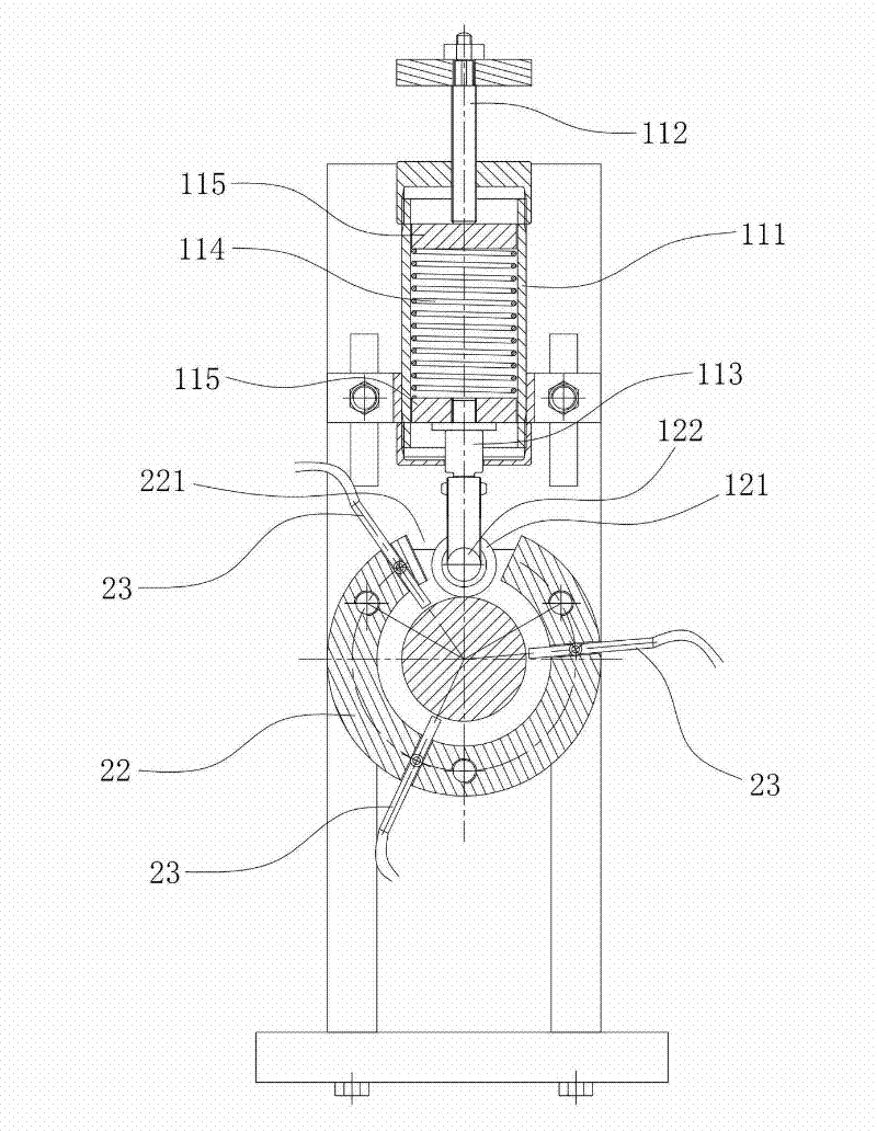 Method and device for testing dynamic stiffness of high-speed main shaft