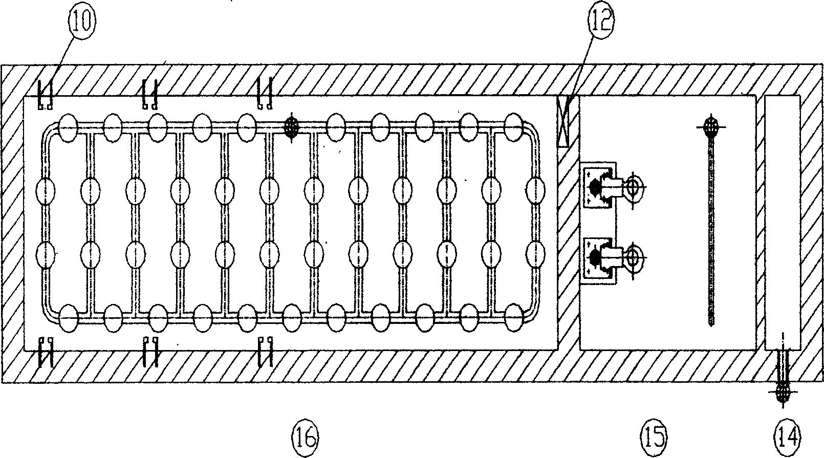 Integrated middle-water reuse apparatus