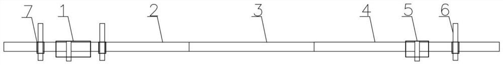 Measuring tool for measuring turnout tie nail pitch of turnout in use state