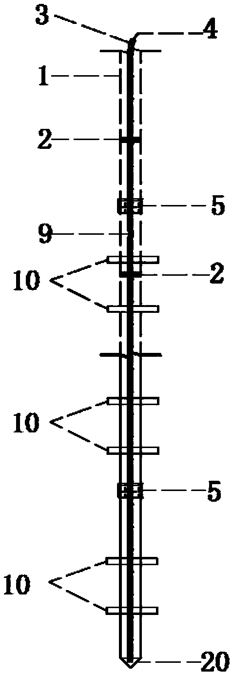 Ground connection wall joint leakage monitoring repair device and method based on optical fiber temperature measuring