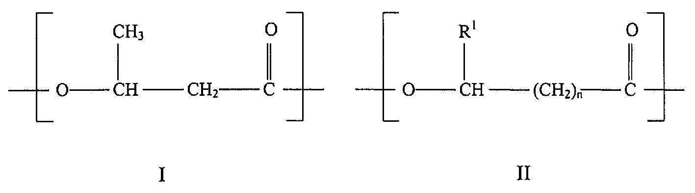 Biodegradable material comprising polyhydroxy fotty acid ester blending polymer