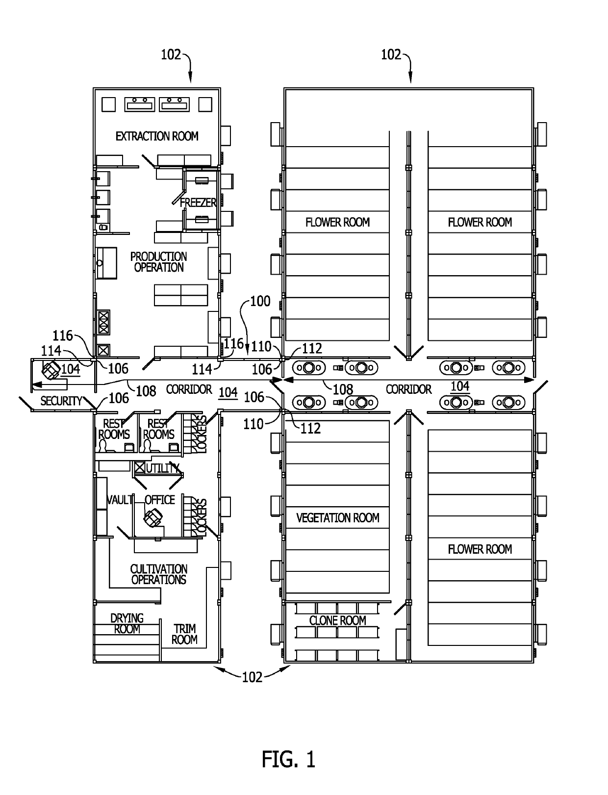 System and method for modular building plant oil extraction room