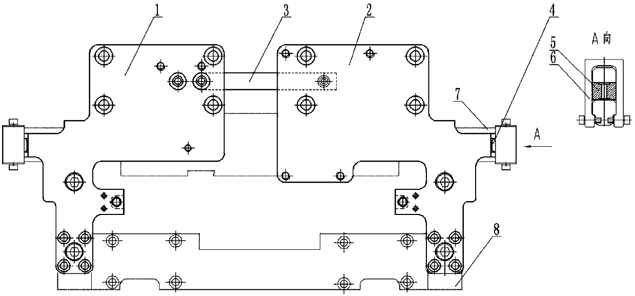 Hydraulic oil road plate type connection structure for point switch
