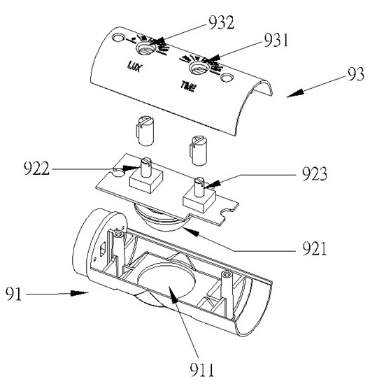 LED (light emitting diode) lamp tube with rotating and sensing function