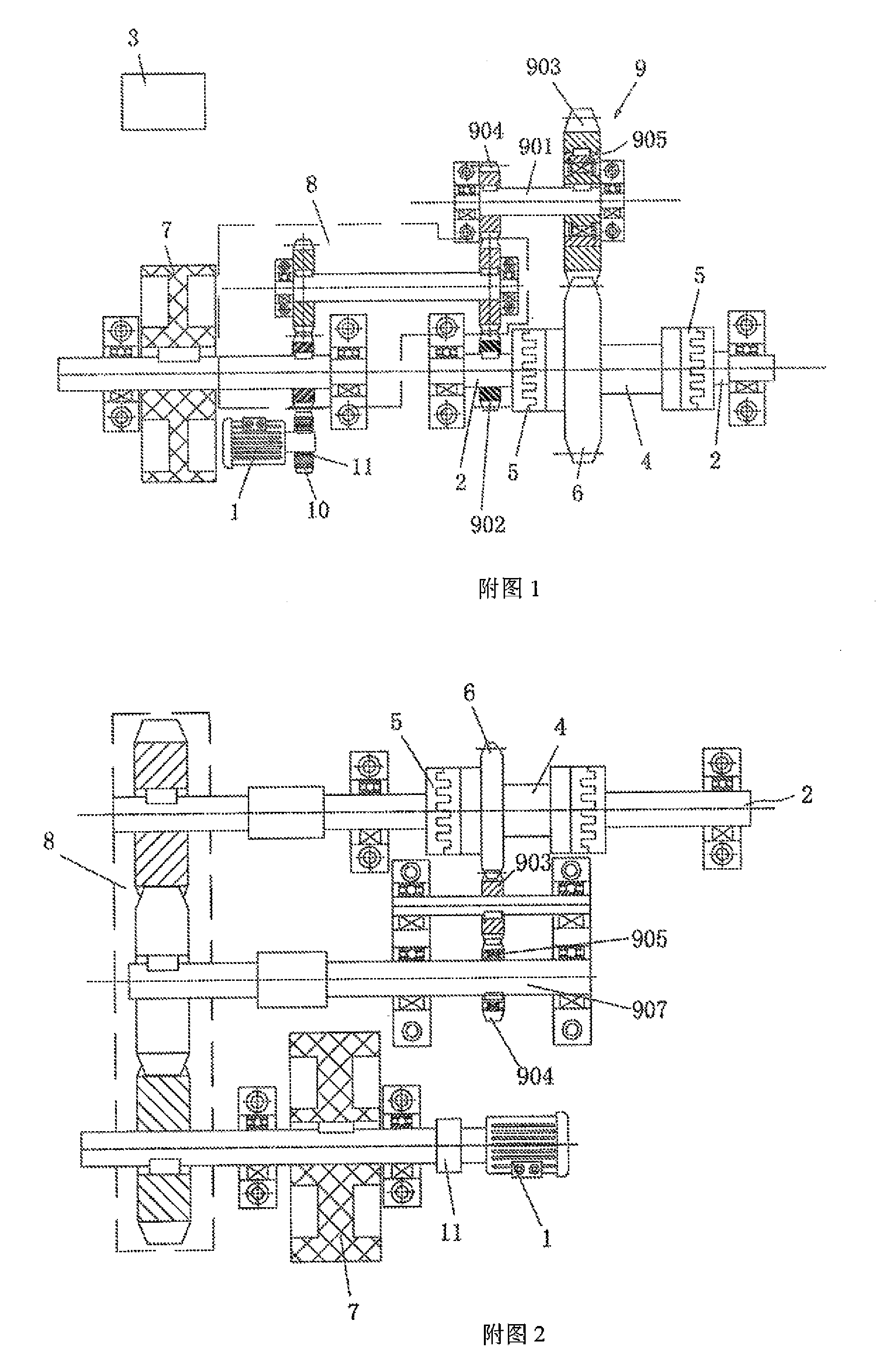 Flywheel energy storage oil pumping machine