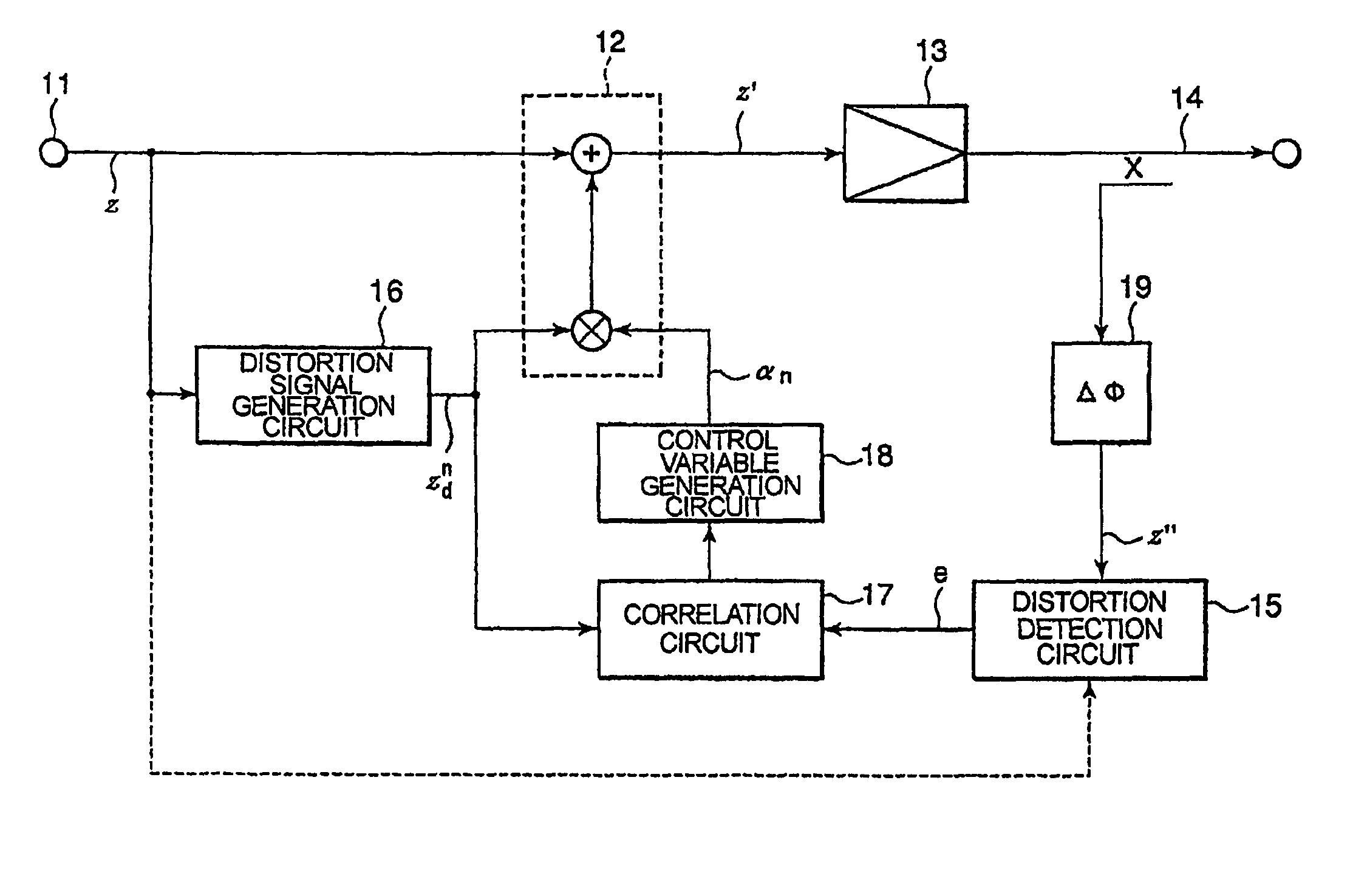 Distortion compensation device for use in high-frequency power amplifier