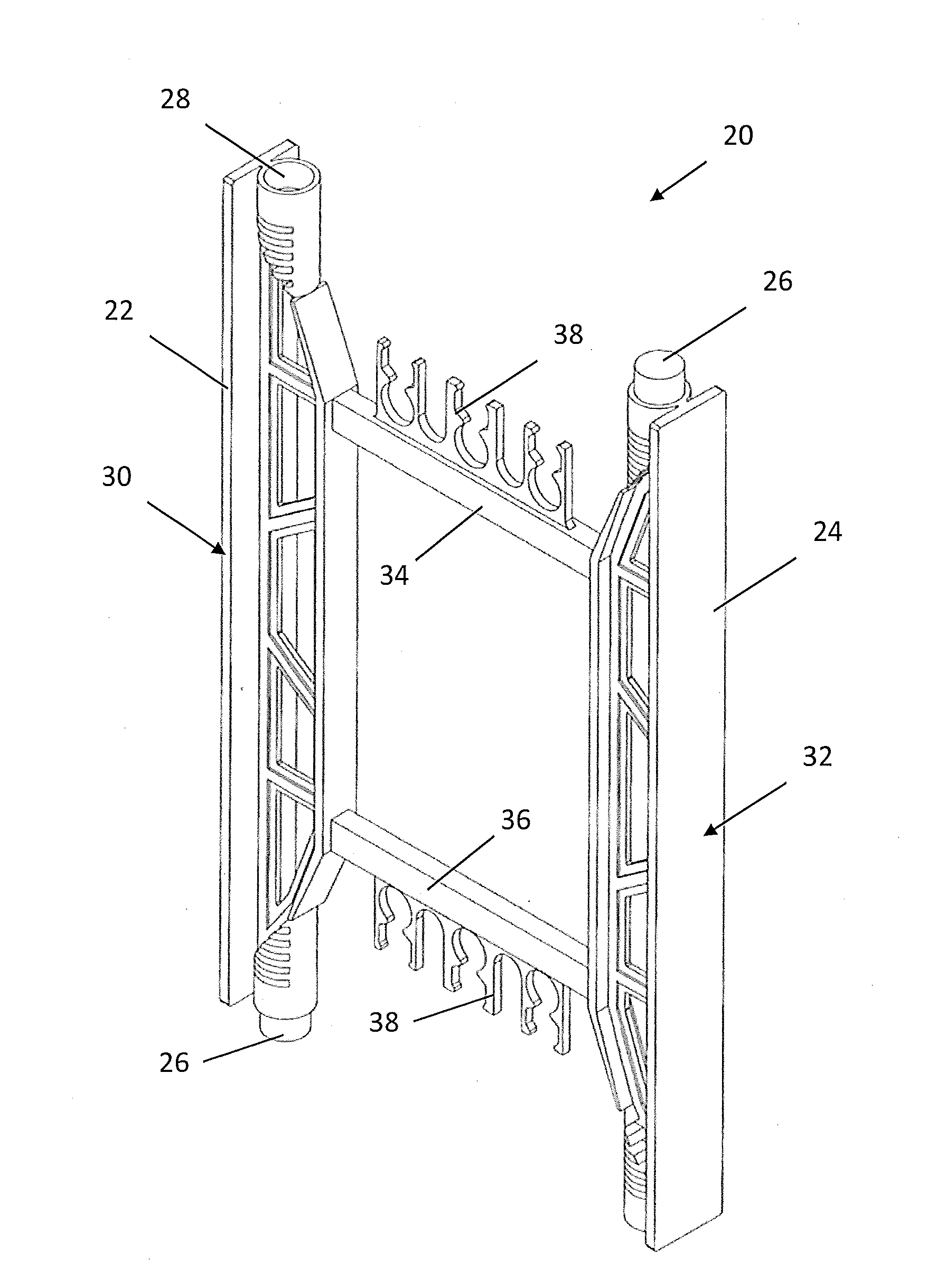 Interlocking web for insulated concrete forms