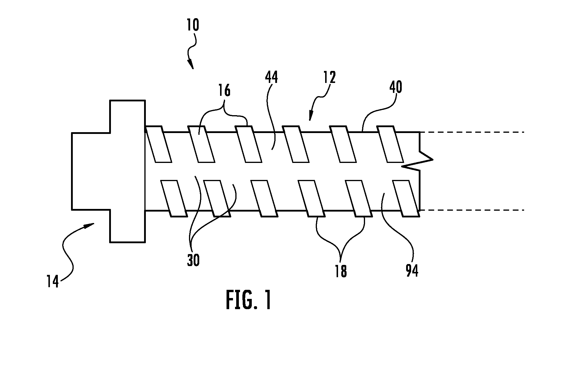 Tensionable threaded rebar bolt