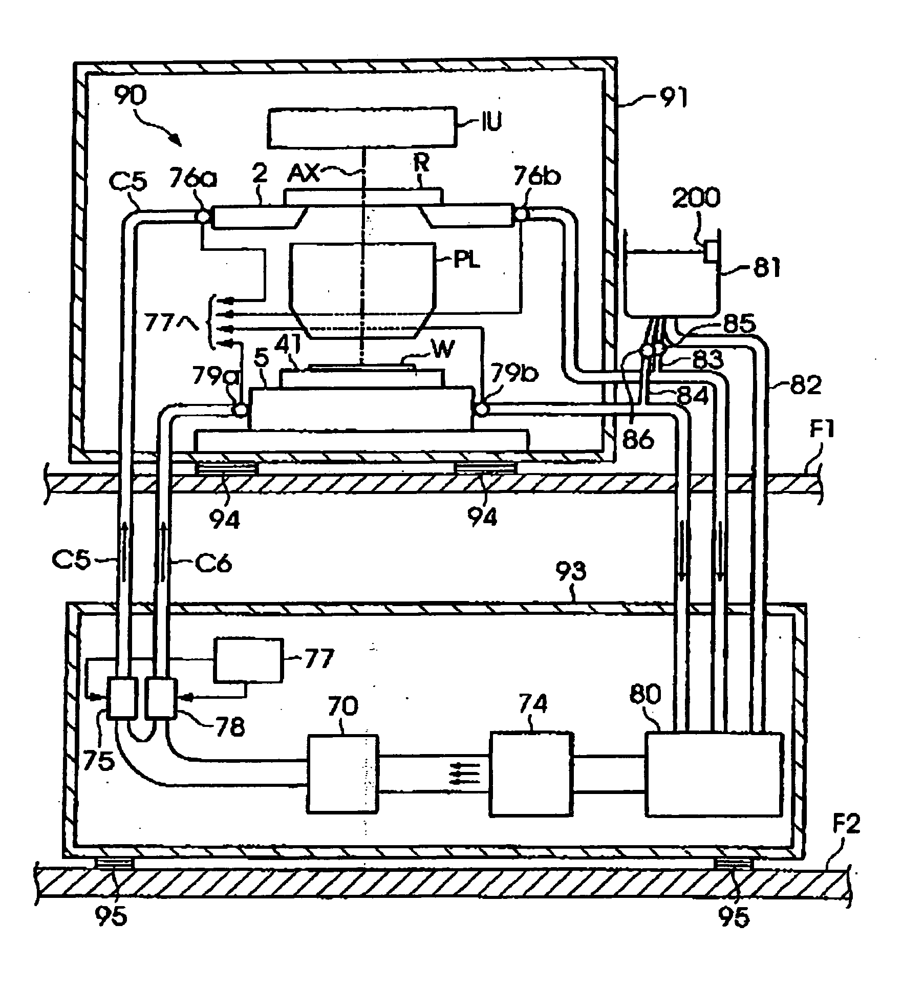 Exposure system and method for manufacturing device