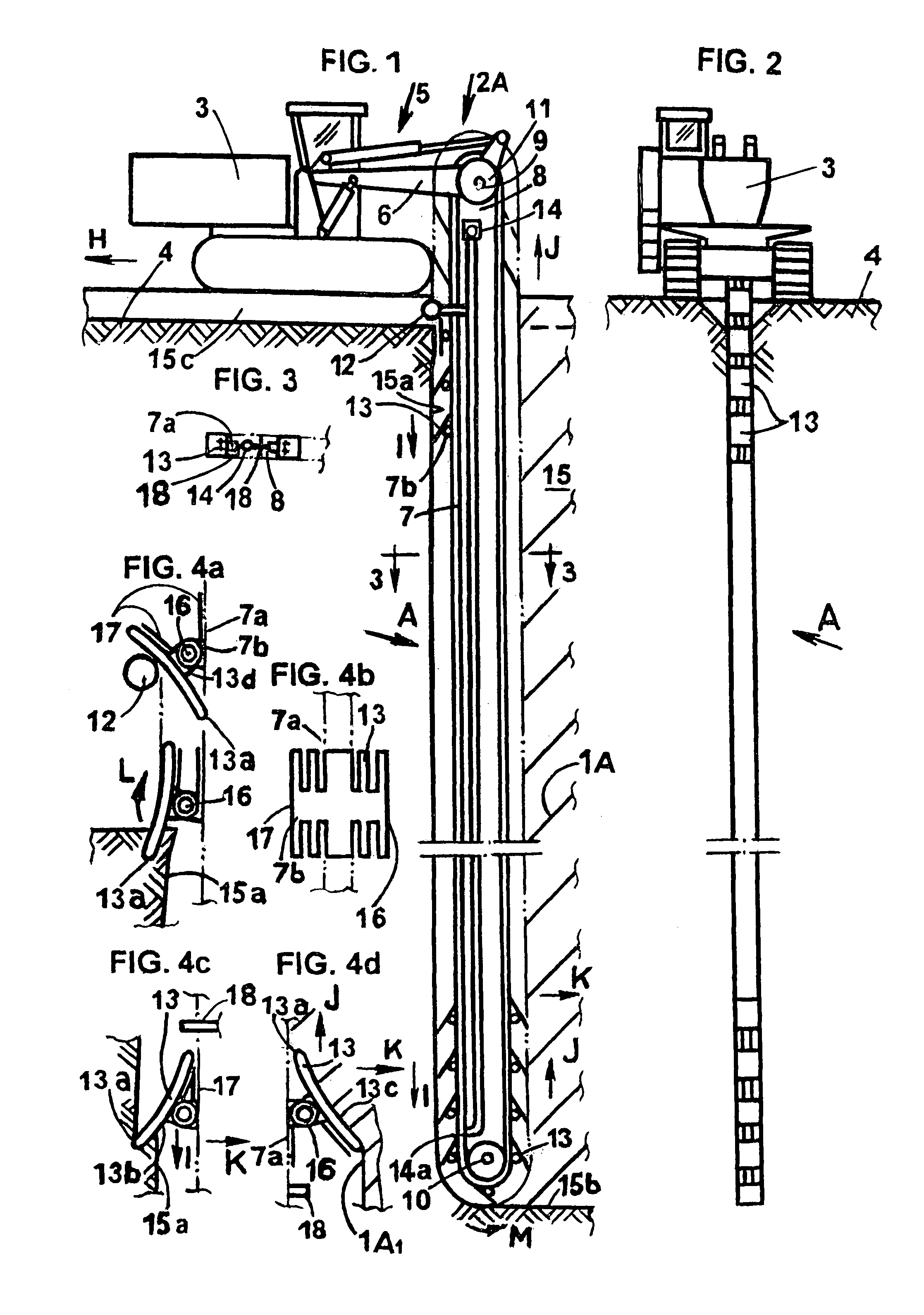 Apparatus and a method for constructing an underground continuous filling wall and stratum